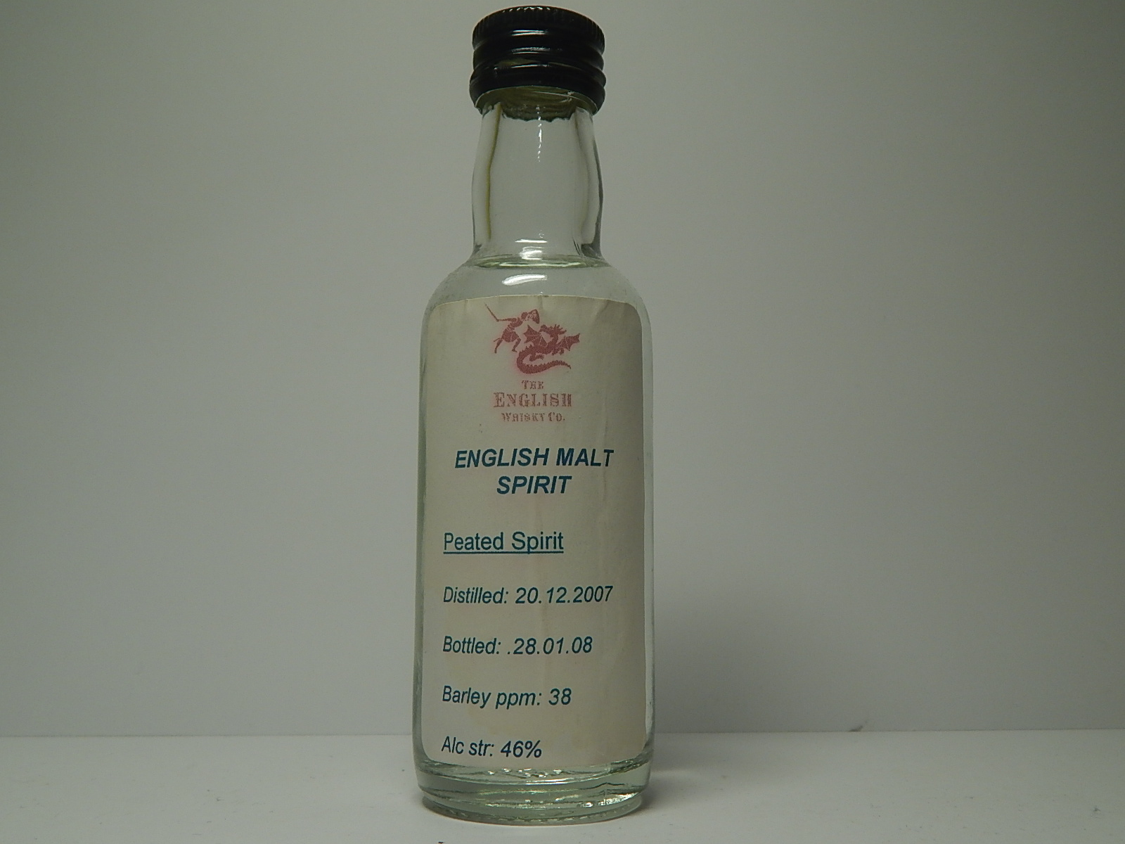 ENGLISH MALT SPIRIT Peated 2007-2008 50ml 46%